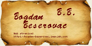 Bogdan Beserovac vizit kartica